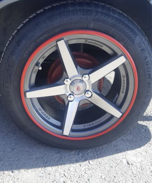 Сака дискага зашита лента кизил сарик