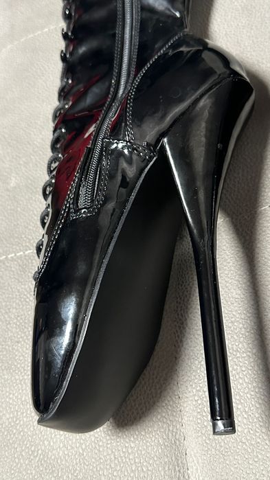 Сапоги Pleaser DEVIOUS Ballet-2020, черные (оригинал). р-р 39.