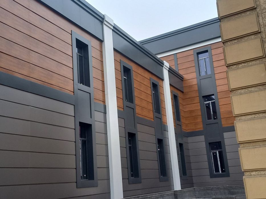 Аликабон ишлари фасад ишлари Алюкобонд Дизайнер йордами Мутахасисдан м