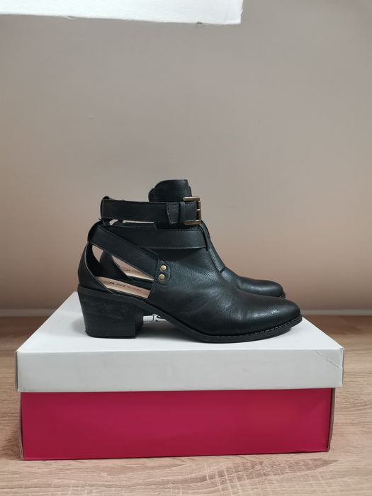 Just fab About You черни кожени боти