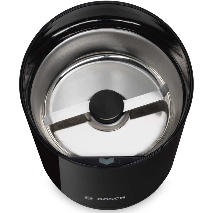 Rasnita de cafea Bosch TSM6A013B, 180 W, 75 g, cutit otel inoxidabil, Negru