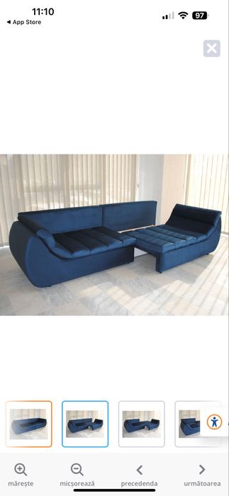 Canapea catifea party de 6 persoane