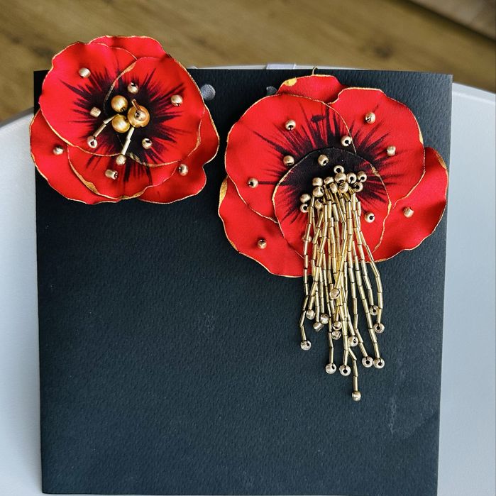 Cercei rosii LaLuna handmade