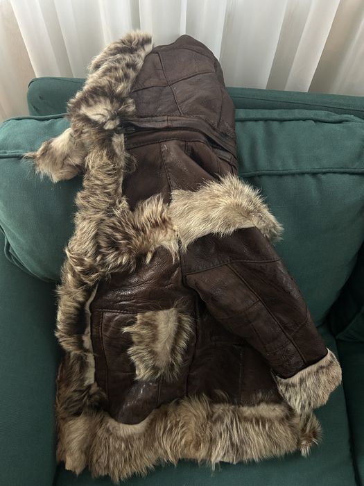 Cojoc din piele cu gluga detasabila