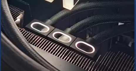 Захранващ 8PIN GPU Extension ARGB 90 градуса за GIGABYTE Radeon RX 9070 XT GAMING - 3 броя