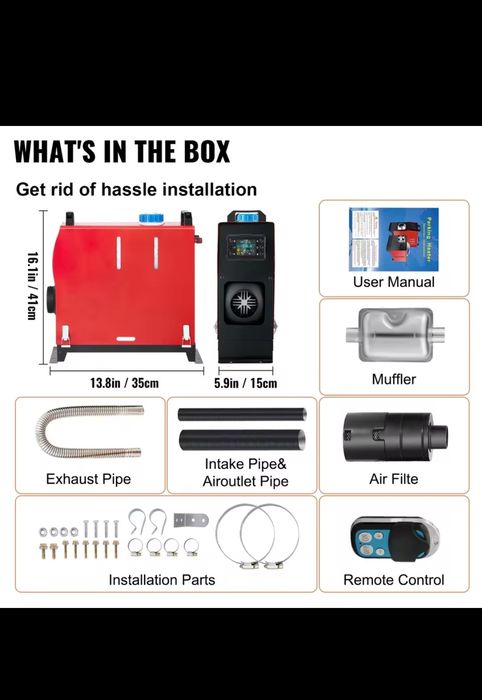 Сухи дизелови печки 12/24 V. 8 kw.