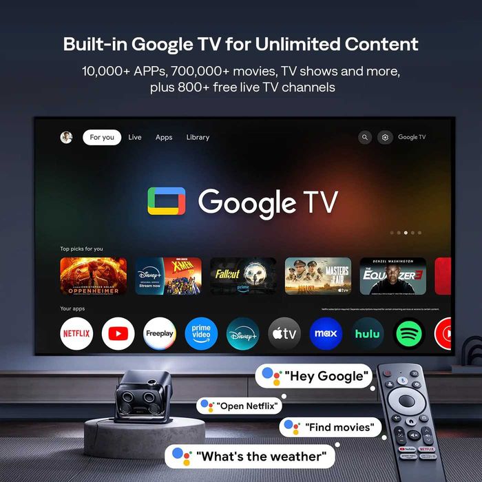 Videoproiector Smart Aurzen BOOM Mini Google TV Suport 4K | TrueGSM