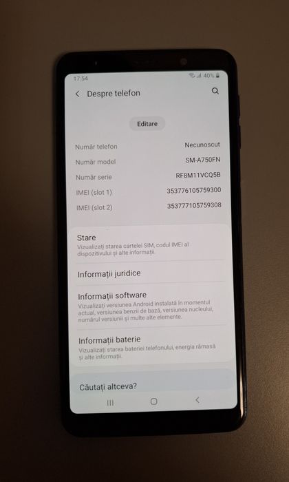 Samsung Galaxy A7 (2018) – Dual SIM – Aspect bun (Slot Card SD nefuncț