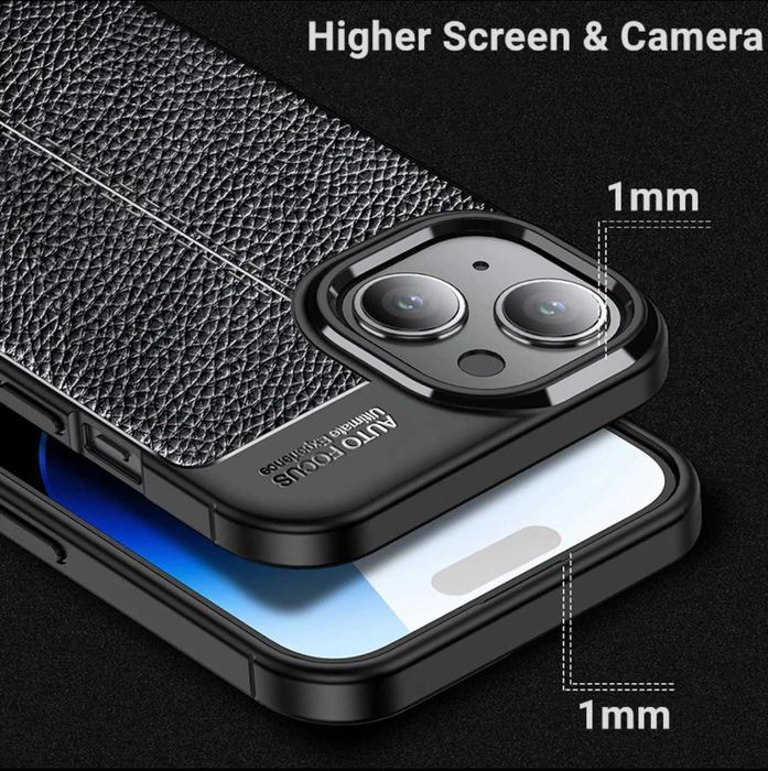 Husa Premium Antisoc model PIELE pentru iPhone 15 Plus , 15 Pro