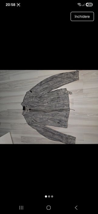 Geacă de piele biker Cafe Racer