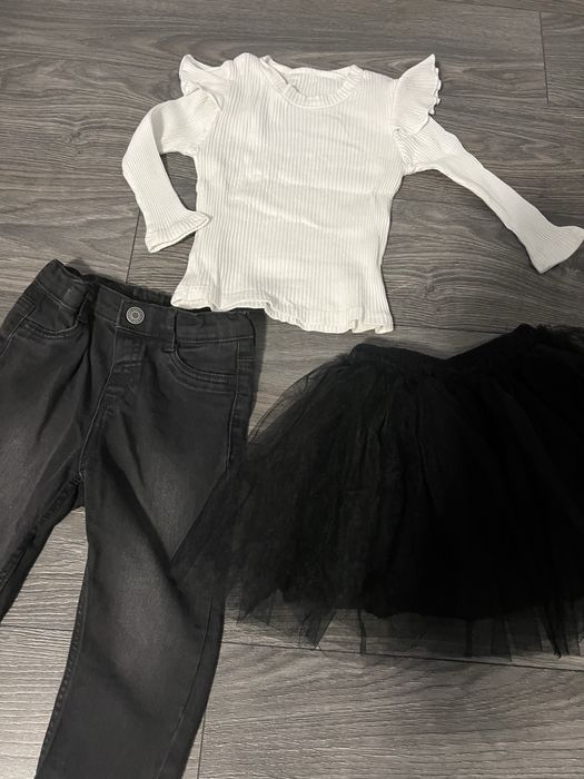 Дънки Н&М, пола туту и блузка