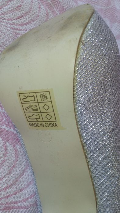 Pantofi platforma,argintii,Nr.37