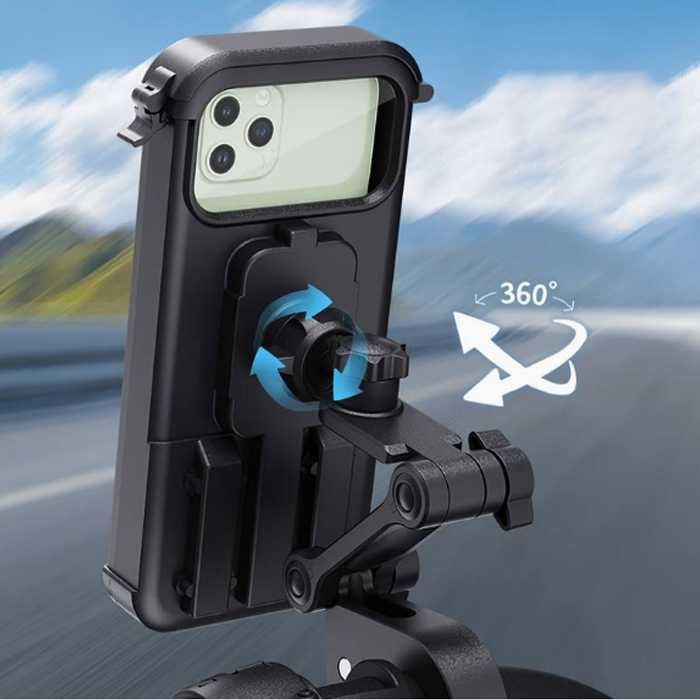 Стойка за телефон за мотор, скутер, електрическа тротинетка, велосипед, автоматична