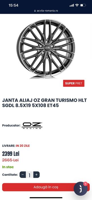 Vand jante cu anvelope OZ/ R19.