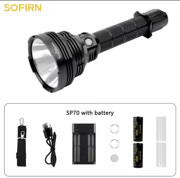 Kit/set lanterna profesionala Sofirn SP70 Led XHP 70.2 HD 5500 lumeni