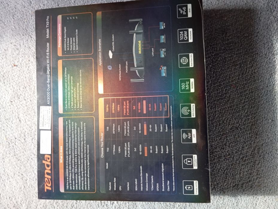 Router Wireless Gigabit Wi-Fi 6 Tenda TX9 AX3000
