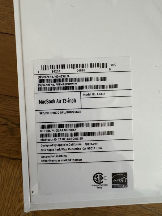 13-inch MacBook Air with Apple M1 chip