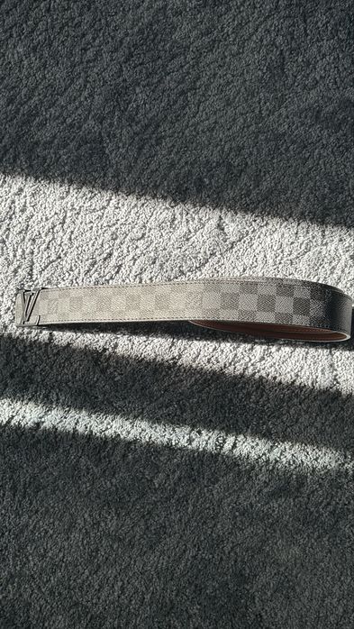 Curea Louis Vuitton - Checked Black & Gray Model - 105-110 cm