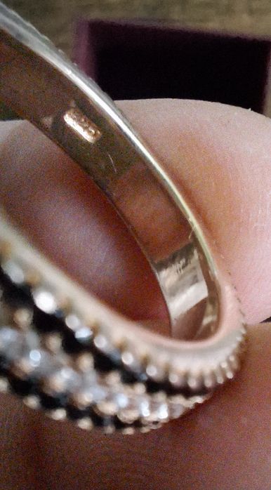 Inel argint placat  cu aur