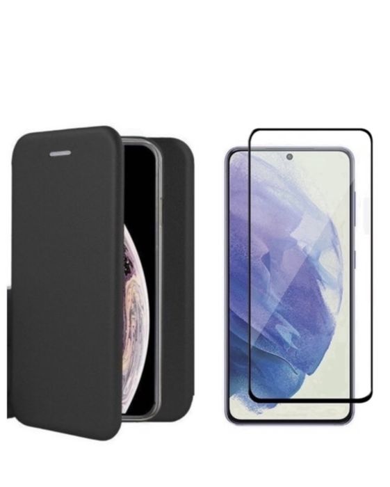 Samsung A14/A34/A54/A55/A16/A26/A37/A57 Husa Carte Materia Eco si Folie Sticla