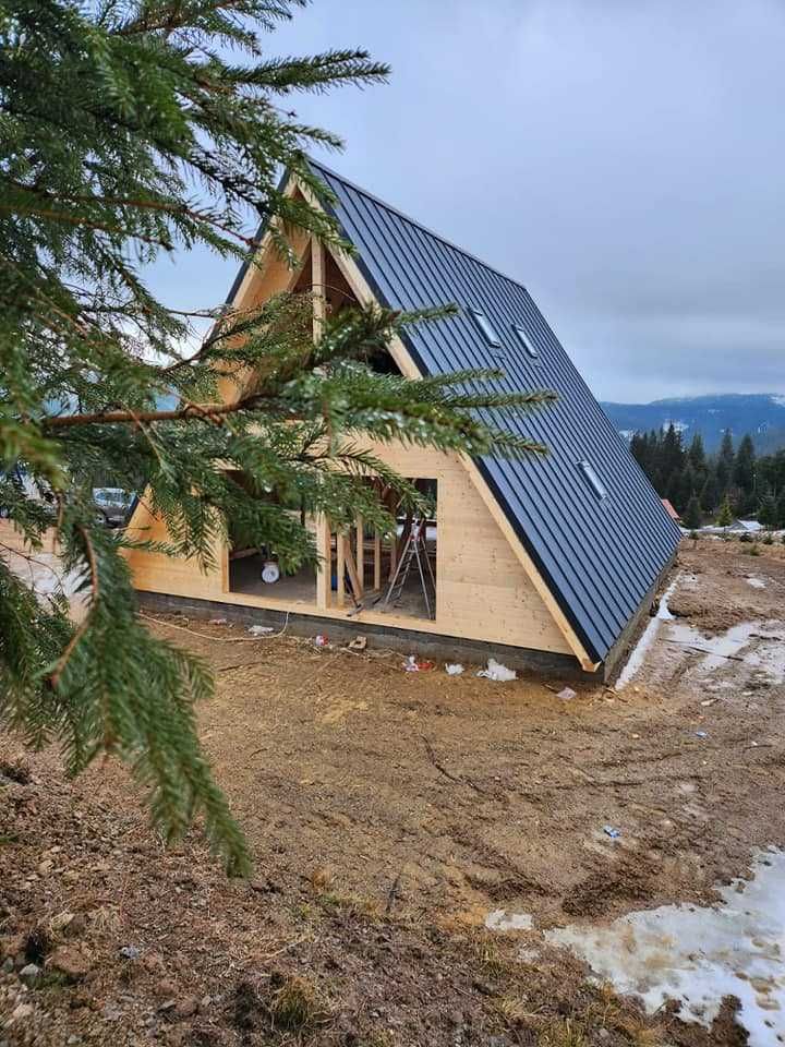 Casa Si Cabana Din Structura De Lemn In Forma Literei A De Vanzare ...