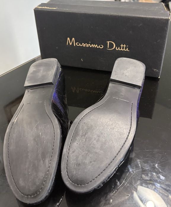 Оригинални дамски мокасини/лоуфъри на Massimo Dutti от естествена кожа