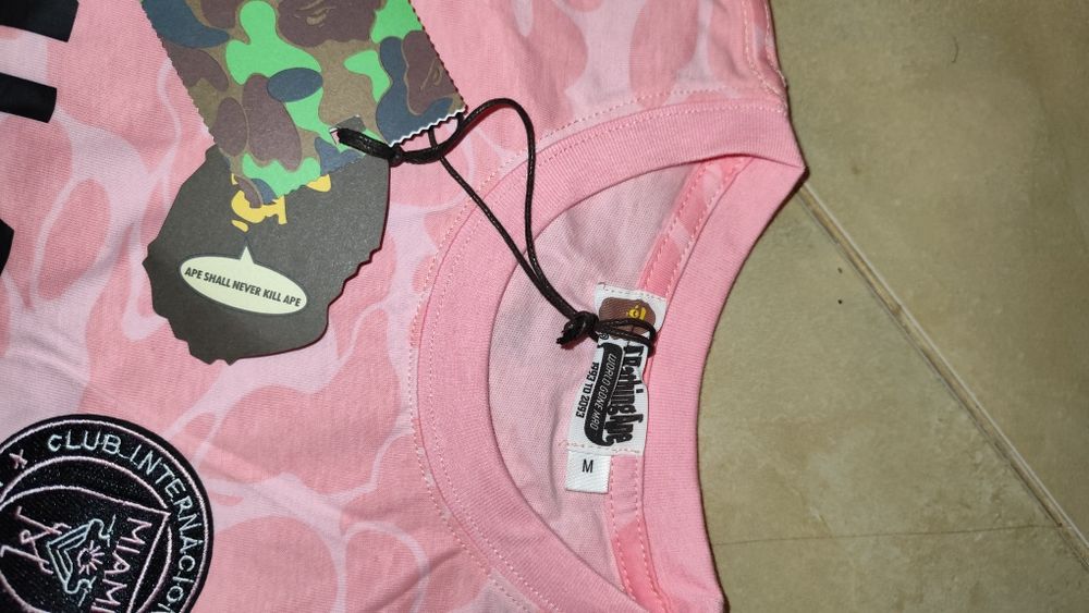 Tricou Bape x Inter Miami roz m