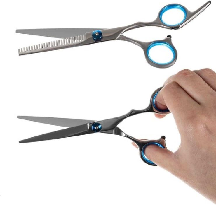 Set tuns profesional 2 foarfece si accesorii de frizerie 7 piese
