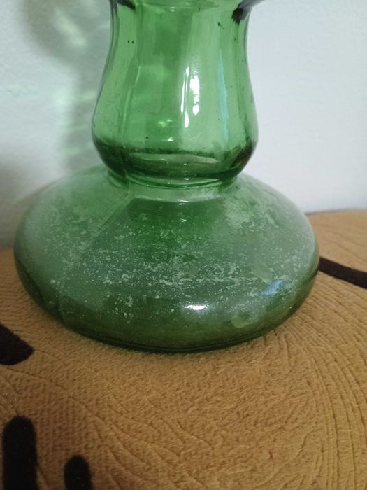 Vaza suport lumanari anii '60 de colectie sticla scandinava modernista