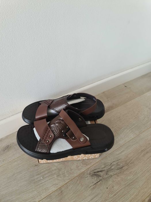 Sandale Piele Naurala barbati Model Croco Maro Noi