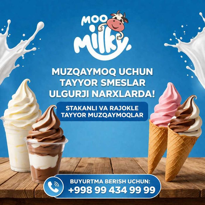 Muzqaymoq uchun smes (quyma va sharikli) – Moo Milky
