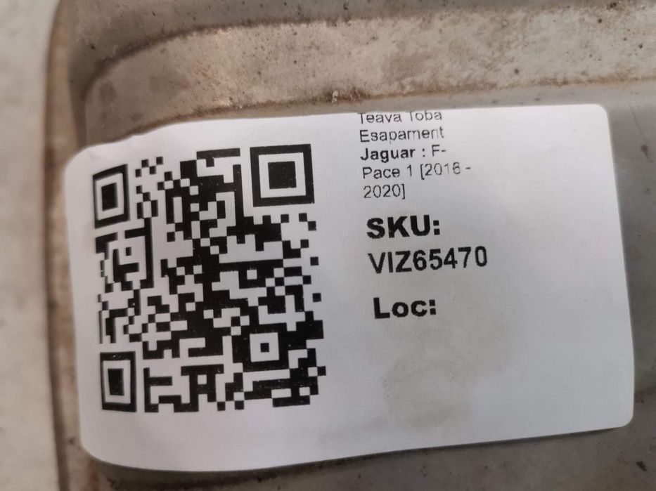 Teava Toba Esapament Jaguar  F-Pace 1 2016 2017 2018 2019 2020 Origina