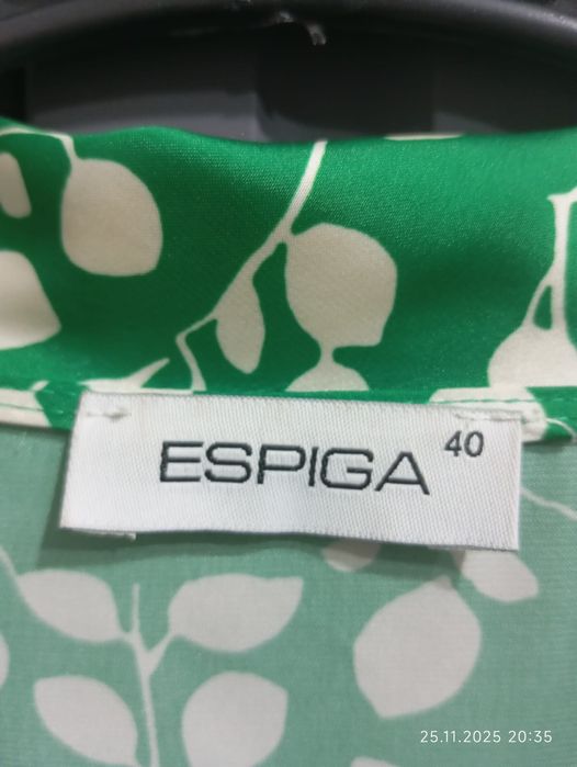 Платье зеленый лепестки