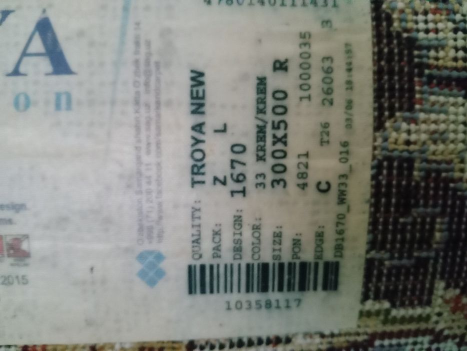 SAG Гилам 3×5  сотилади холати яхши