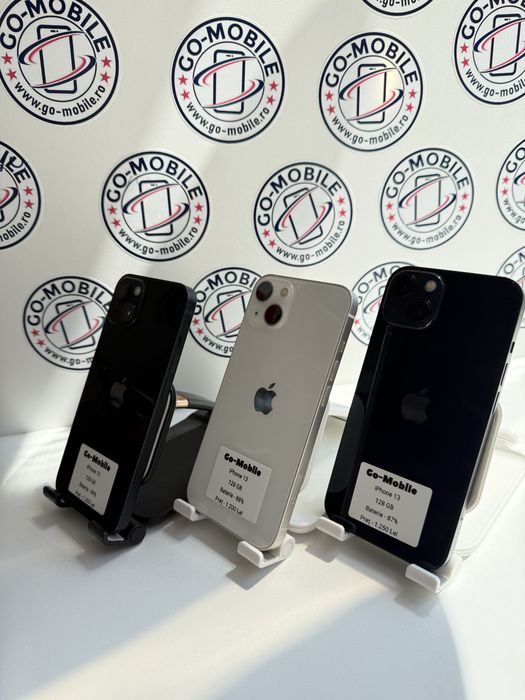 iPhone 13 - 128GB - Alb/Negru - 87-99% - Impecabil - Garantie
