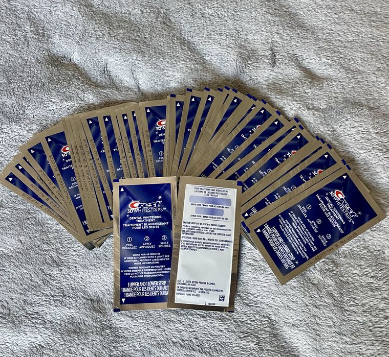 Избелваща паста и ленти за зъби Крест/Crest