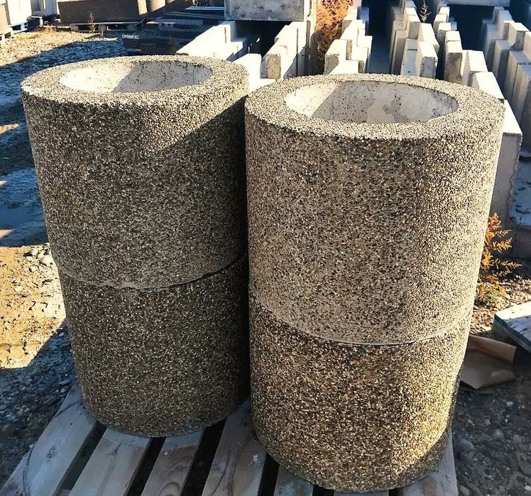 Ghiveci rotund piatra naturala