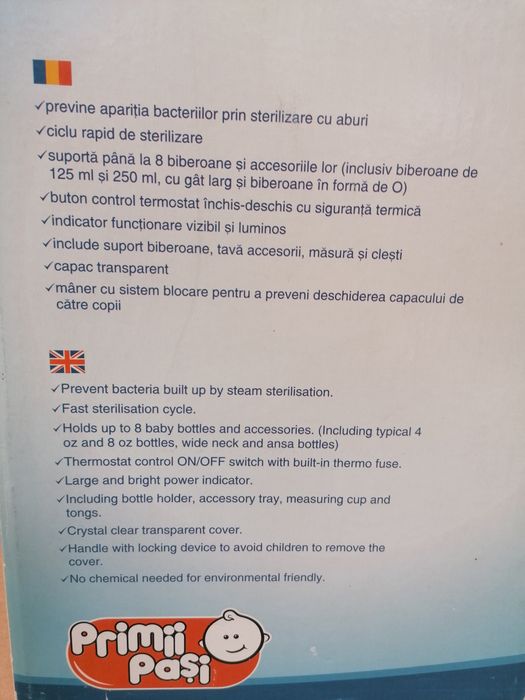 Sterilizator electrice cu aburi