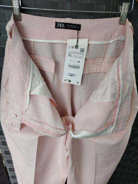 Pantaloni din in&bumbac masura XL Zara