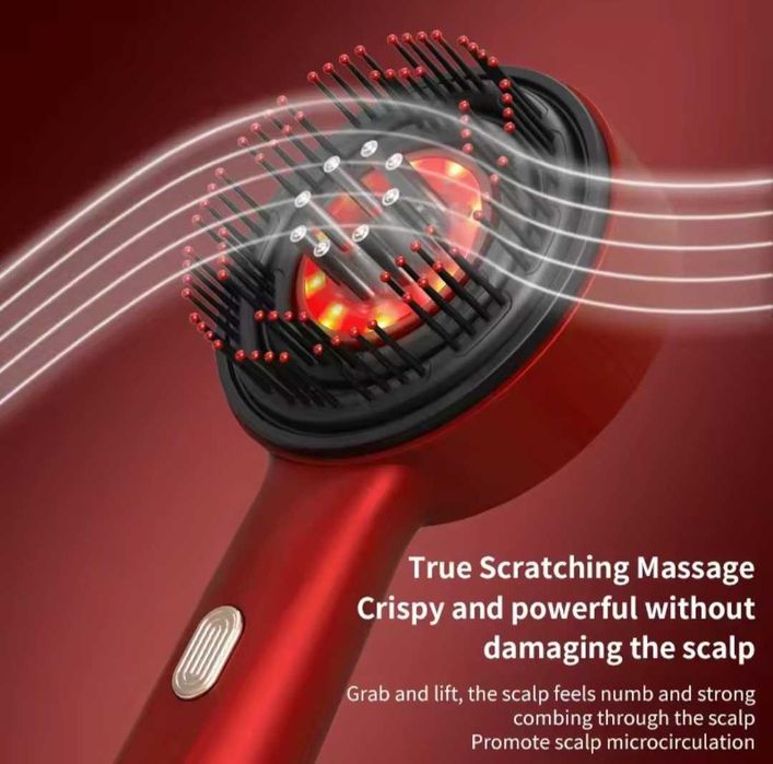 Иновативна масажираща четка за коса с инфрачервени лъчи.