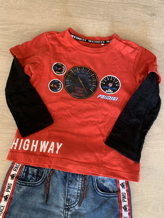 НОВИ Дънки и блуза за момче Primigi - Размер 92см