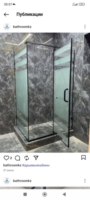 Душевые кабины с коленного стекла