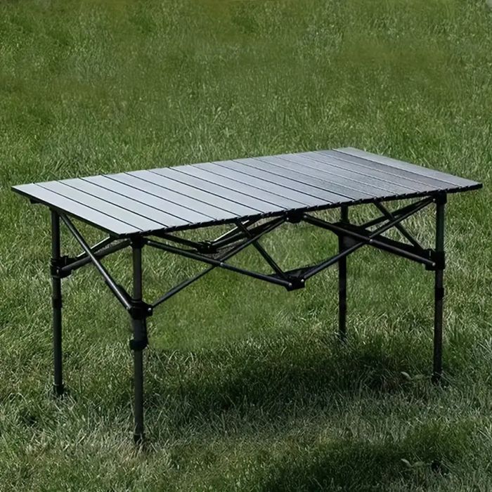 Сгъваема къмпинг маса, 95x56x50 см, стоманена конструкция