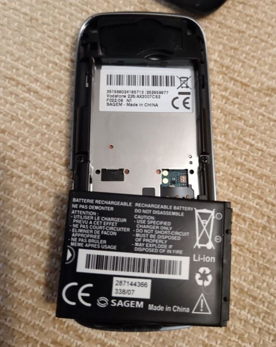 Telefon Sagem fără încărcător