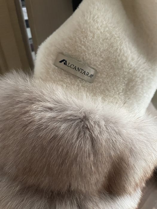 Палто с естествен косъм и алкантара НАЙ-ВИСОК КЛАС