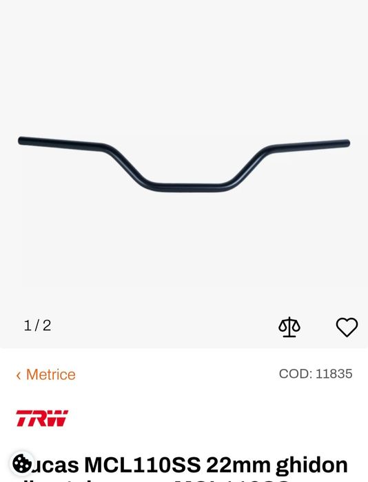 Ghidon motocicleta TRW Lucas MCL110SS 22mm