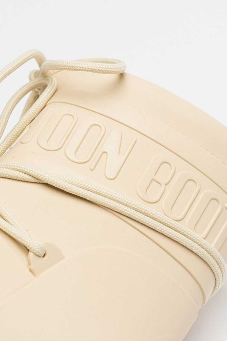 Ghete de ploaie Moon Boot, logo in relief, Nr 37-38, Alb fildes, NOU