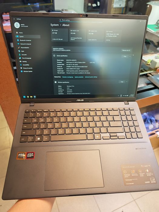 Asus M1607K ca nou AMD Ryzen AI 5 330 16gb DDR5 Radeon 820M SSD 512gb cu licențe Windows 11 pro si office 2021  Amanet Crangasi Lazar  58201