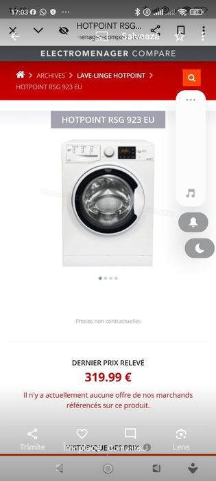 Placa electronică +afisaj pentru mas. Sp. Ariston Hotpoint și Samsung