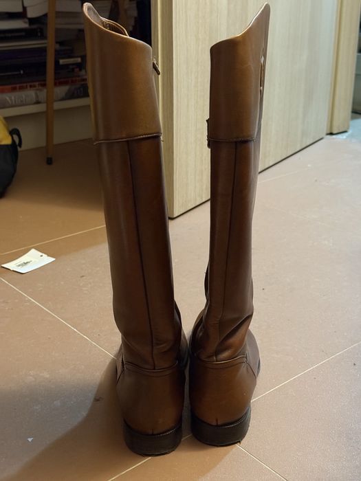 Cizme cu fermoar massimo dutti piele nr 38
